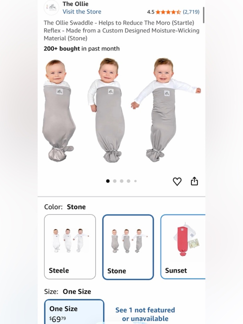 The Ollie Swaddle - Stone